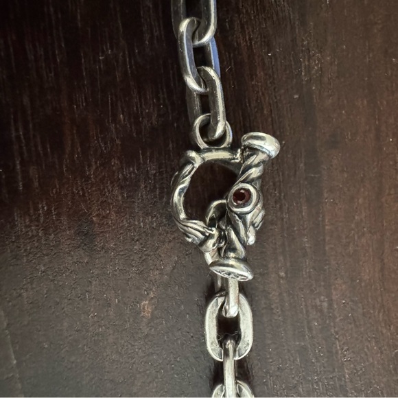 Travis Walker Double Cross Fish Hook Pendant with Chain in Solid Sterling Silver - Picture 4 of 9